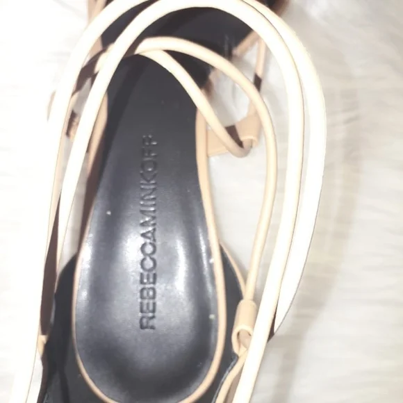 New Rebecca Minkoff Tassel Lace Up Block Heels In Nude/Multi Size 6 $198 - Picture 7 of 10
